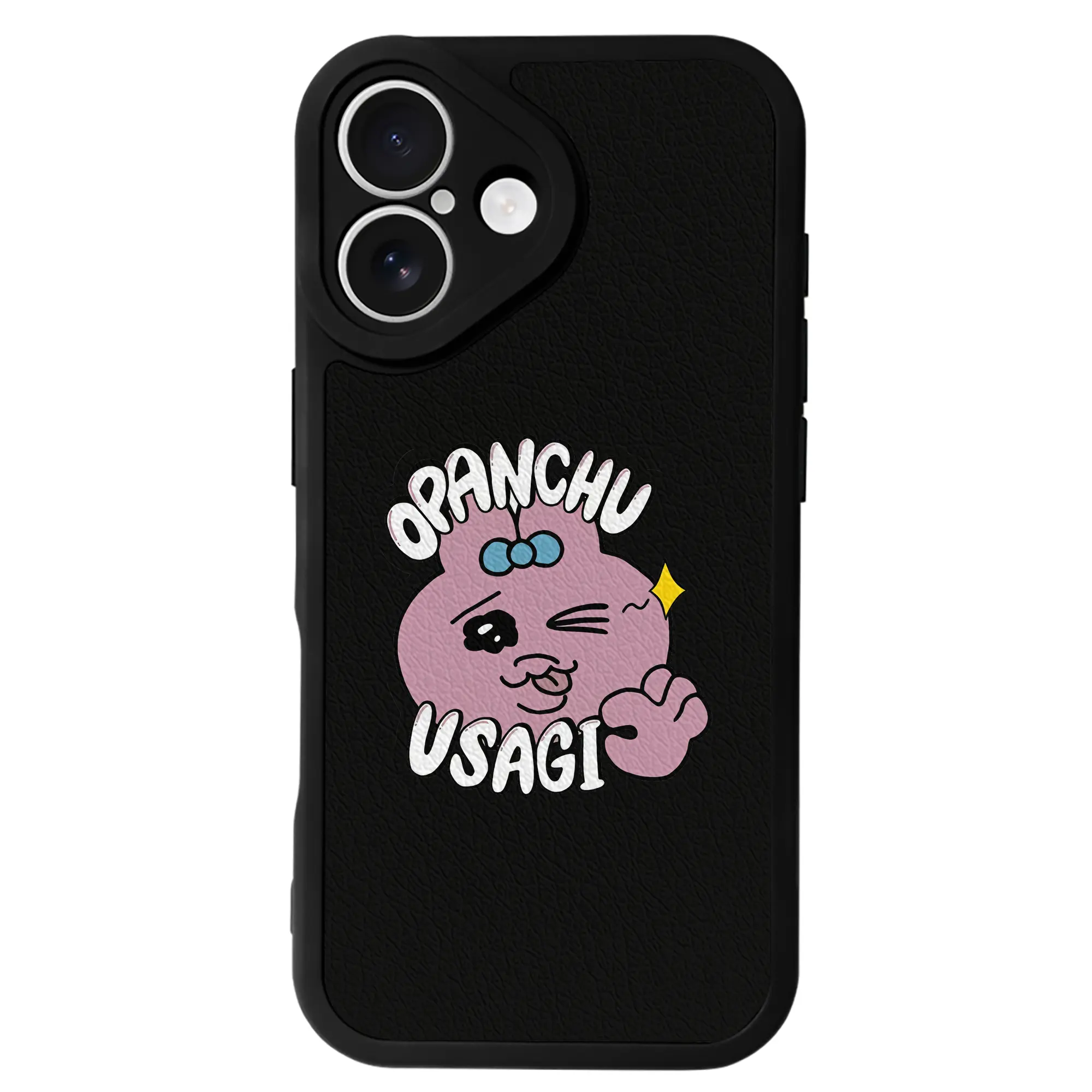 おぱんちゅうさぎ グッズ おぱんちゅうさぎ - IPhone 16シリーズ対応 ・ シリコンスマホケース ・ レザー調 ・ 高精度フィット ・ 耐衝撃 ・ ワイヤレス充電対応 ・ 精密カット